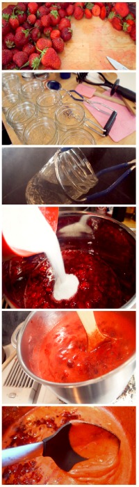 Old fashioned strawberry jam!  A simple step by step guide.