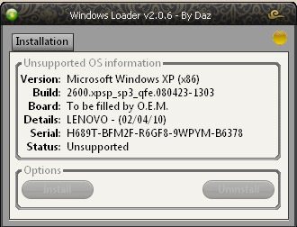 Windows Loader 2.0.6 by DaZ – Windows Loader yang terbaru
