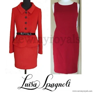 Kate Middleton wore style LUISA SPAGNOLI Red Suit