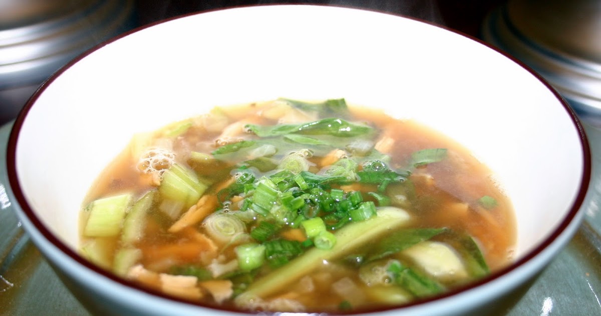 Spicy Asian Chicken Soup with Baby Bok Choy