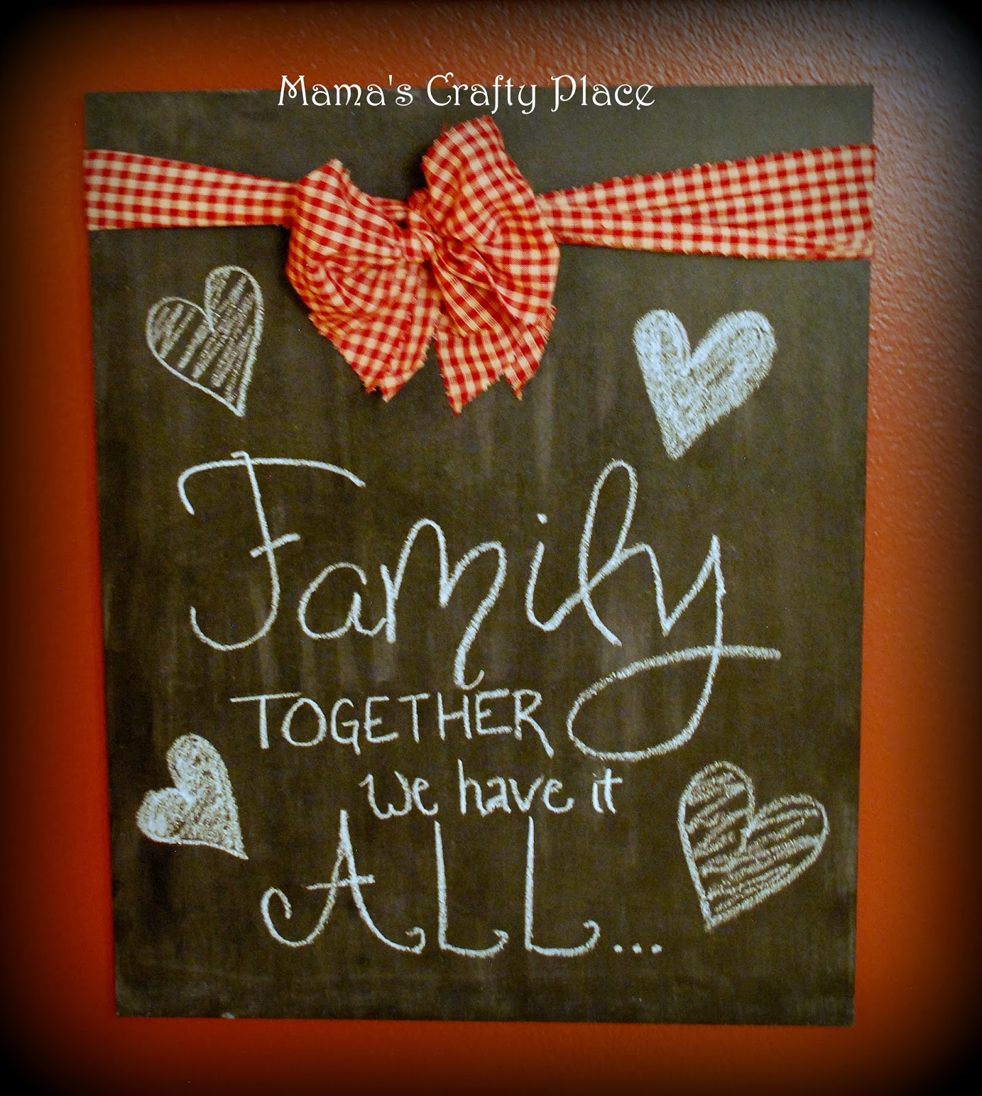 Mama's Crafts Super Easy DIY Chalkboard Wall Hanging...