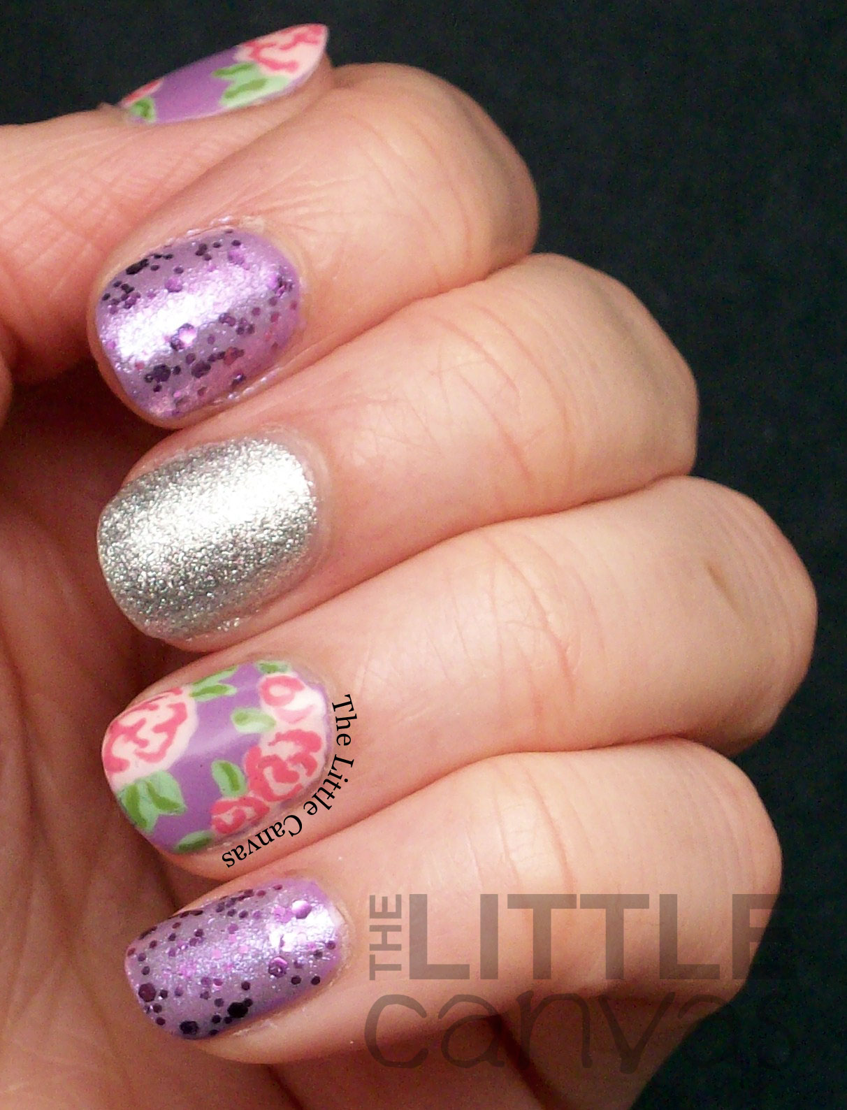 Rose Manicure With FingerPaints Violaceous Vase The Little Canvas