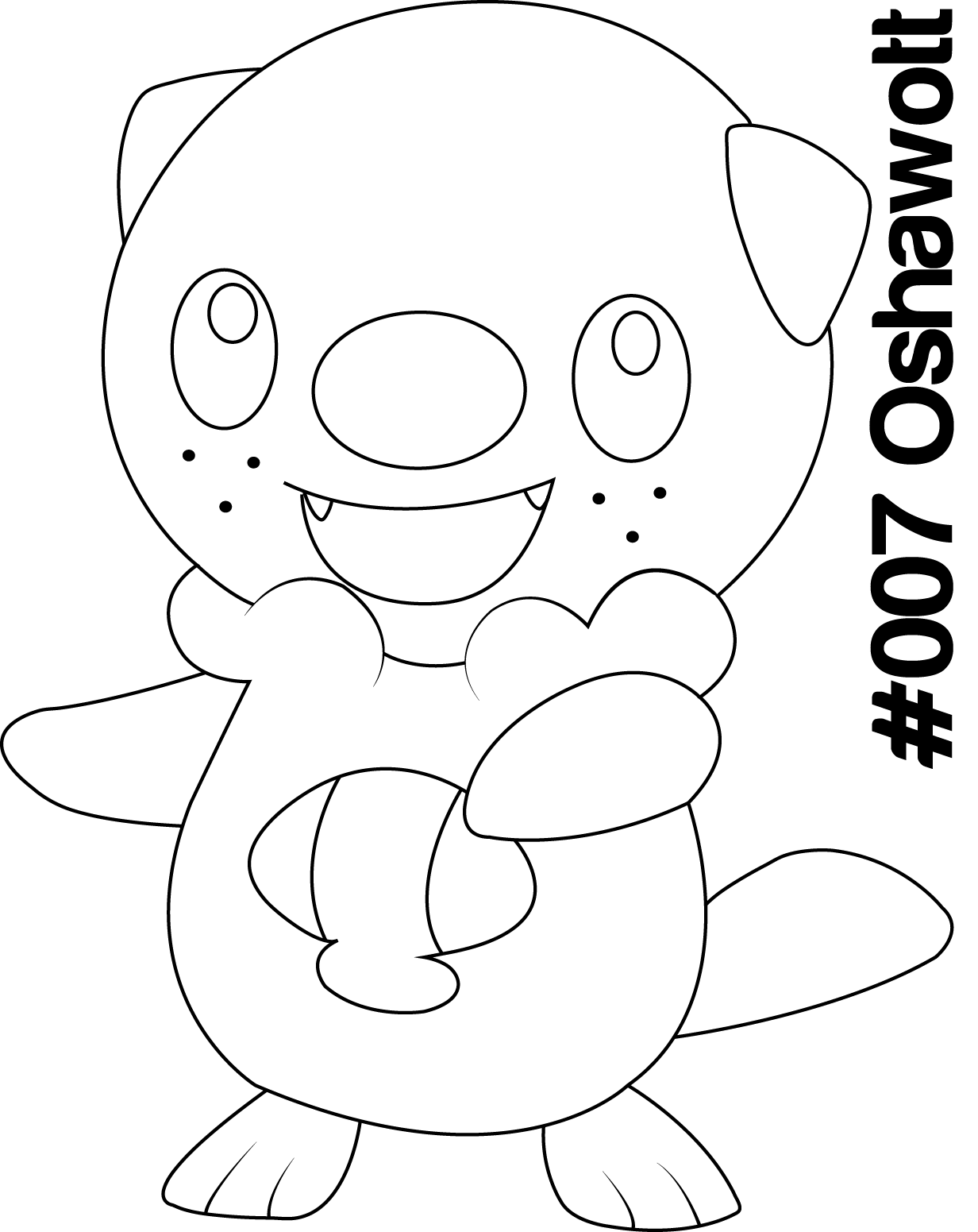 Oshawott Coloring Pages Sketch Coloring Page.