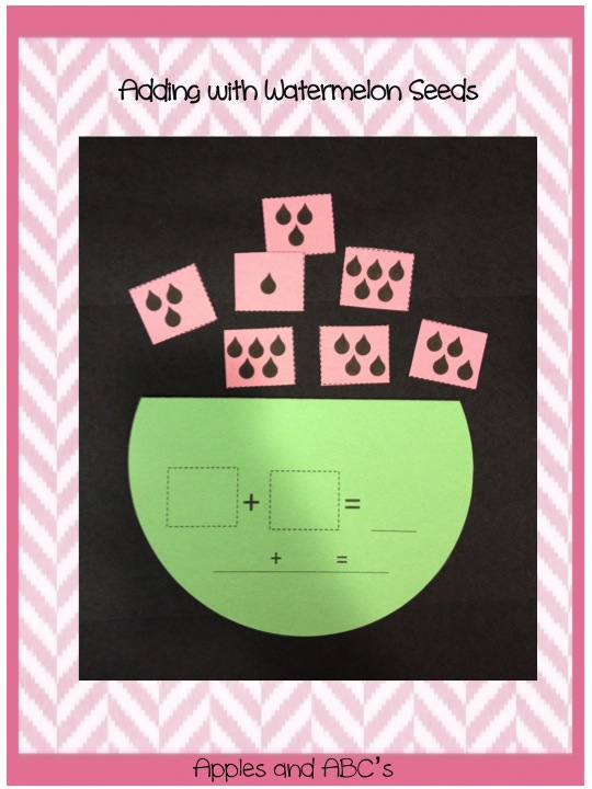 Watermelon Craftivity Math and LA Apples and ABC's