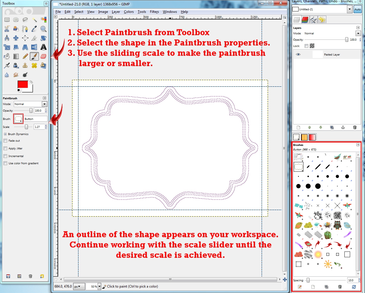 Niccupp Crochet How to Using Paintbrushes in the Gimp (Part 2 of 2)
