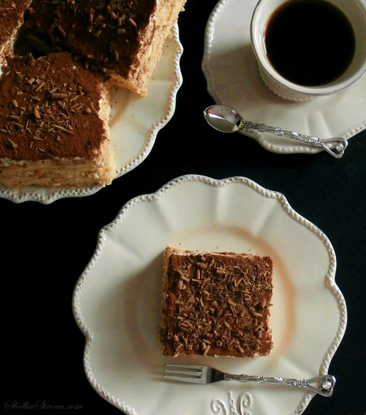 Ciasto Cappuccino (bez pieczenia) - Przepis - Słodka Strona