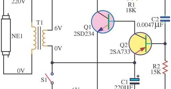 Easy 6V Fluorescent Light | Circuit Wiring