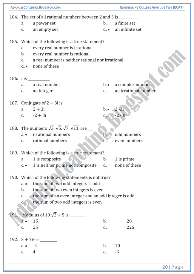 number-system-ecat-mathematics-mcqs-for-entry-test
