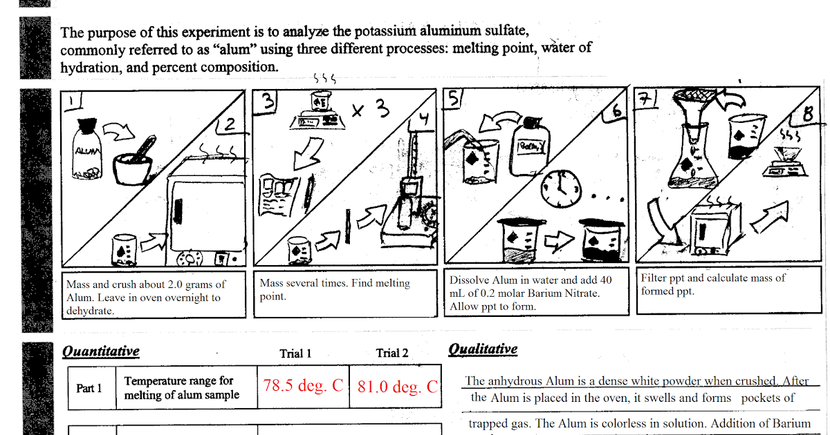 lab 2 analysis of alum Lab you will analyze solutions of the group iii cations, which include cr3+, al3+, 2- and al(oh)4 -) in order to separate the chromium ions from the aluminum. lab 2 analysis of alum Lab you will analyze solutions of the group iii cations, which include cr3+, al3+, 2- and al(oh)4 -) in order to separate the chromium ions from the aluminum.
