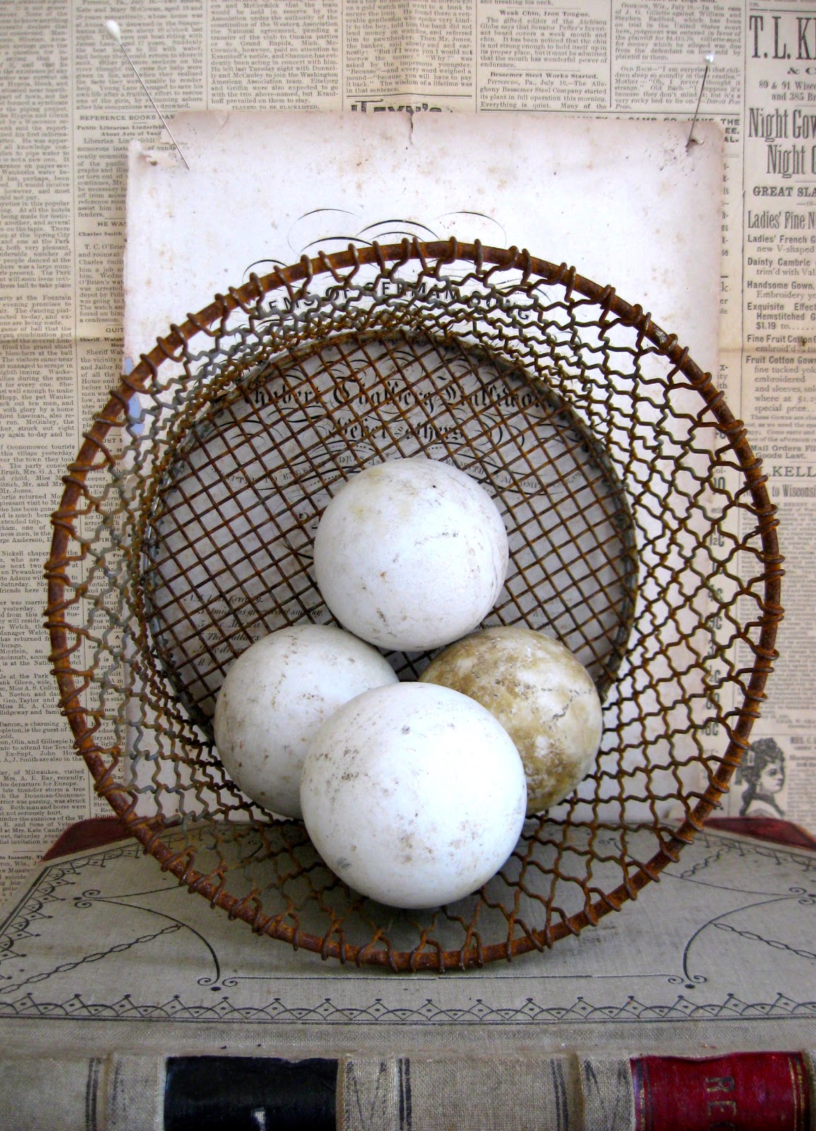 anything goes here The Perfect Vintage Wire Basket