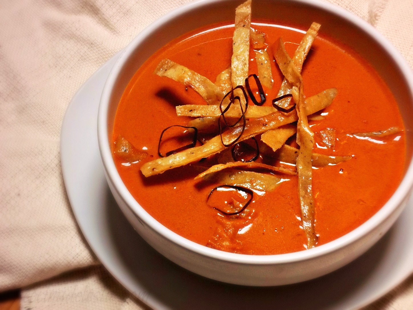 Cream of Ancho Chile Soup for Souper SundaySupper La Cocina de Leslie
