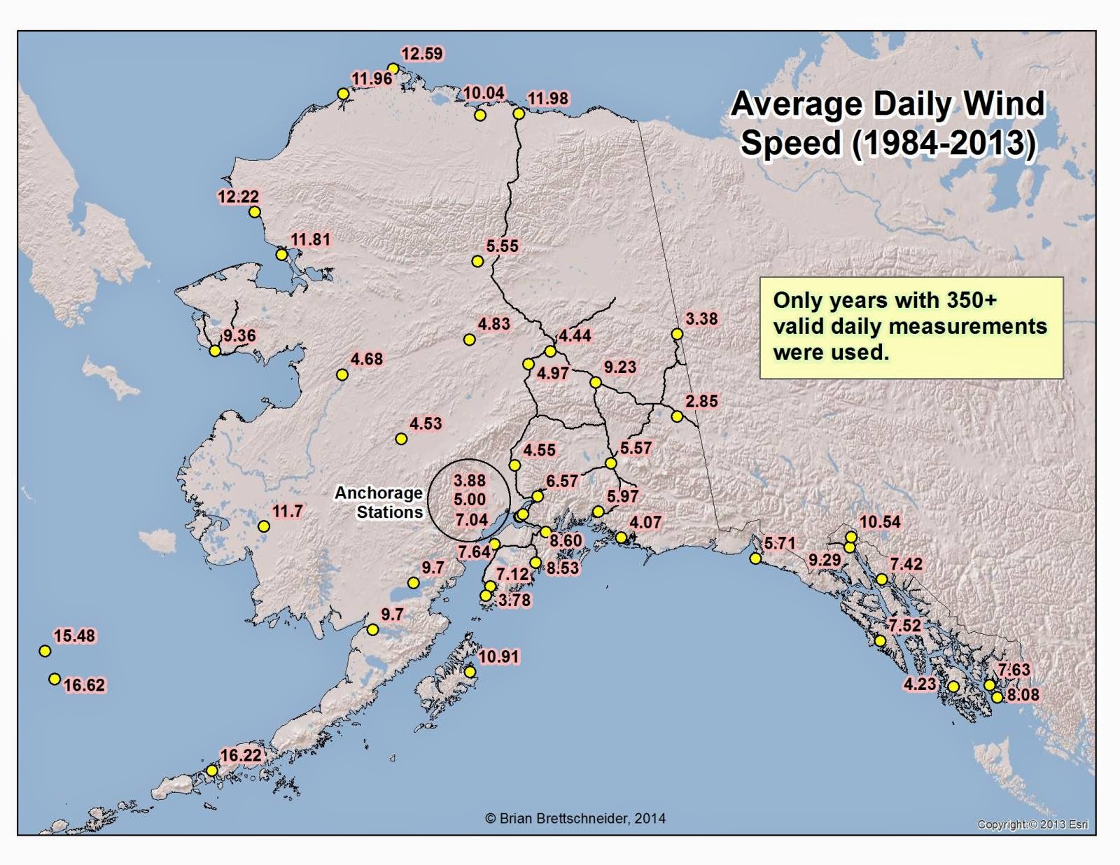 Deep Cold Alaska Weather & Climate Average Wind Speed