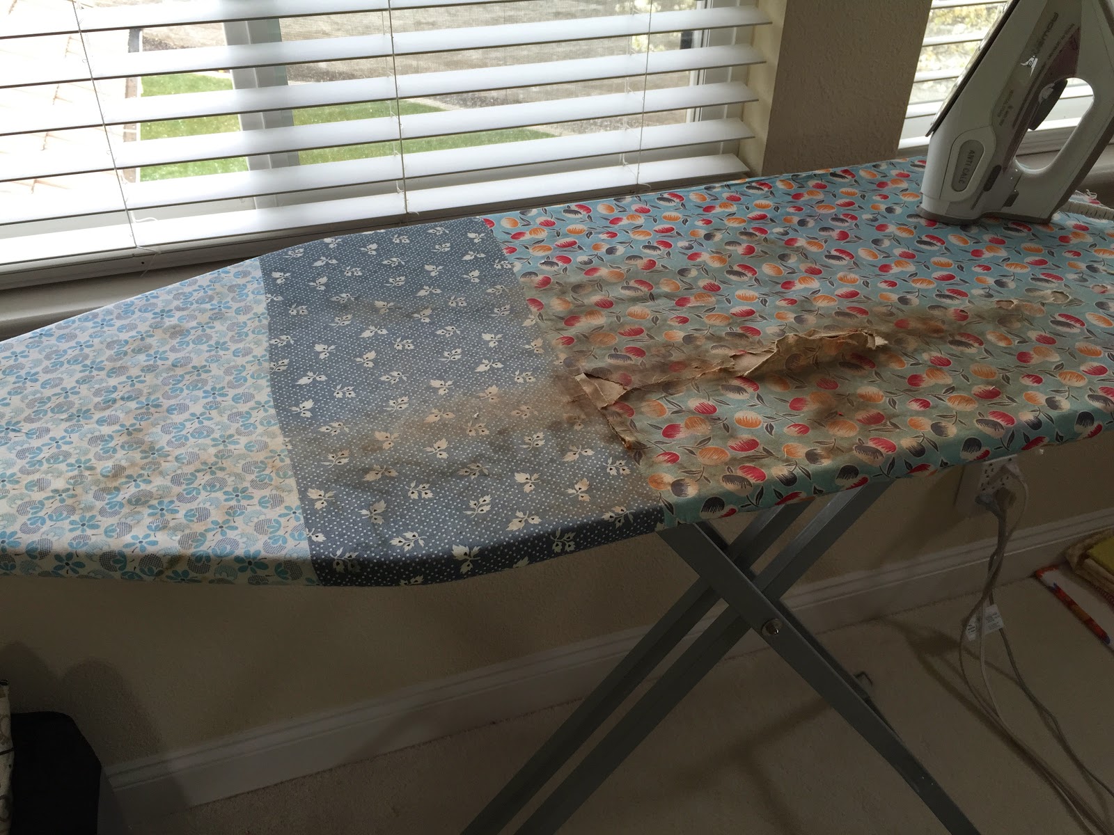 dream quilt create Ironing Board Cover tutorial link and Fabric Organizing