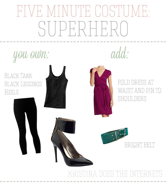 Kristina does the Five Minute Halloween Costumes