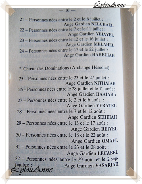 Lylou.Anne Collection Le nom de votre ange gardien est...