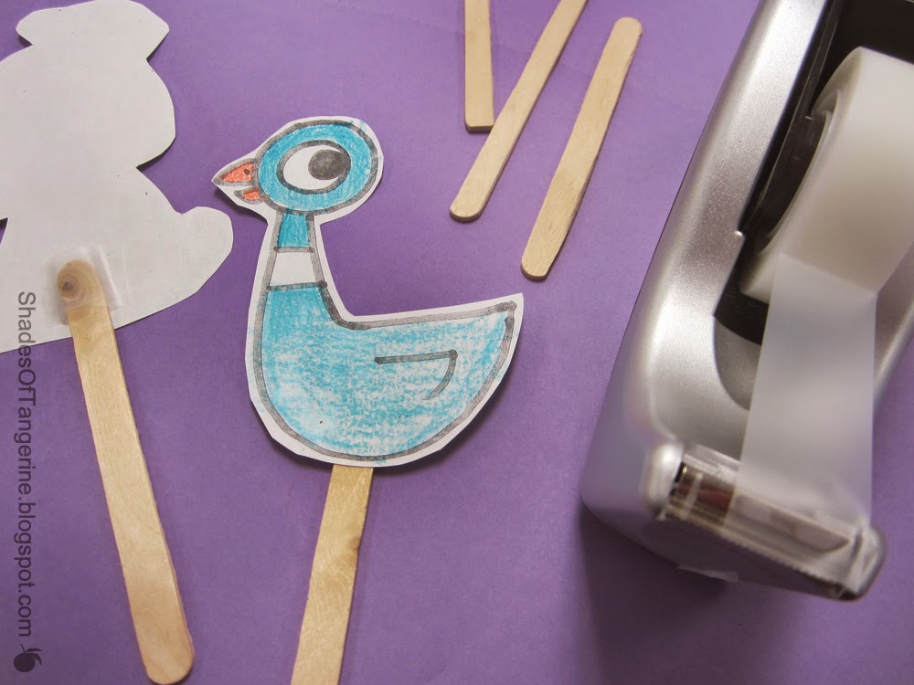 Shades Of Tangerine Pigeon Puppet DIY