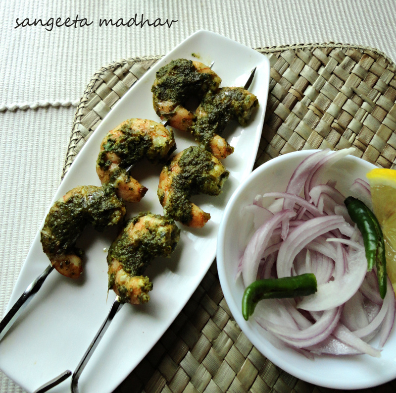 Grilled Fenugreek Prawns... And Focusing Broad)