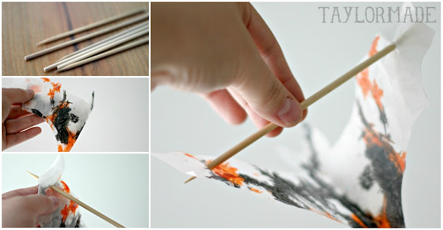 Kids Craft - Halloween Crayon Bats 9