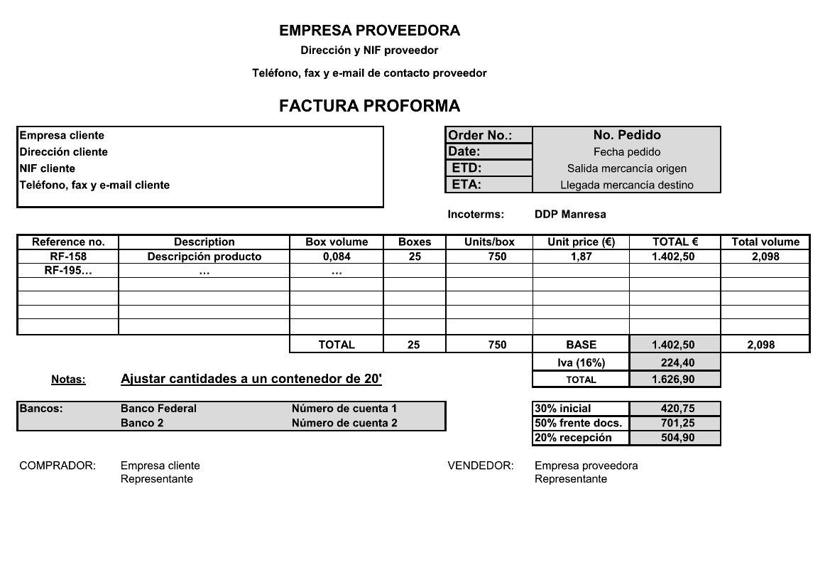 administrativo polivalente para pymes caravaca formatos formatos de factura