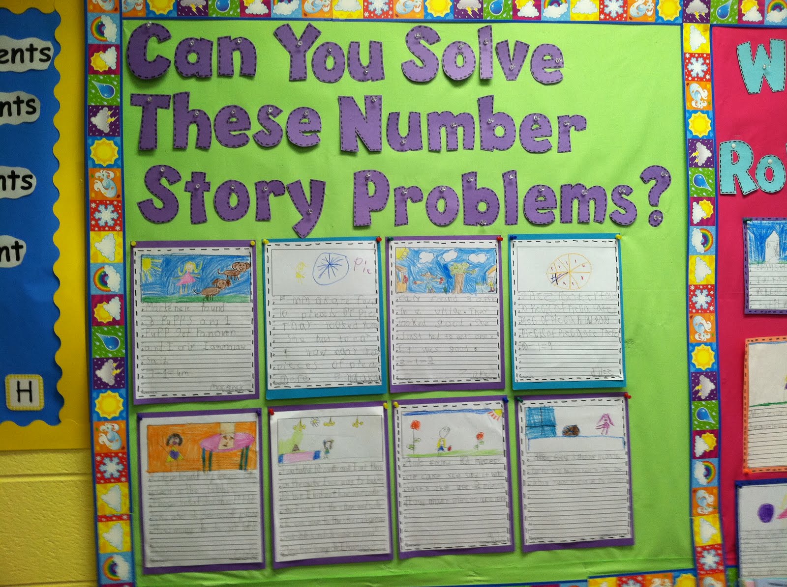 Worksheet First Grade Number Stories life in first grade new bulletin boards wednesday may 11 2011