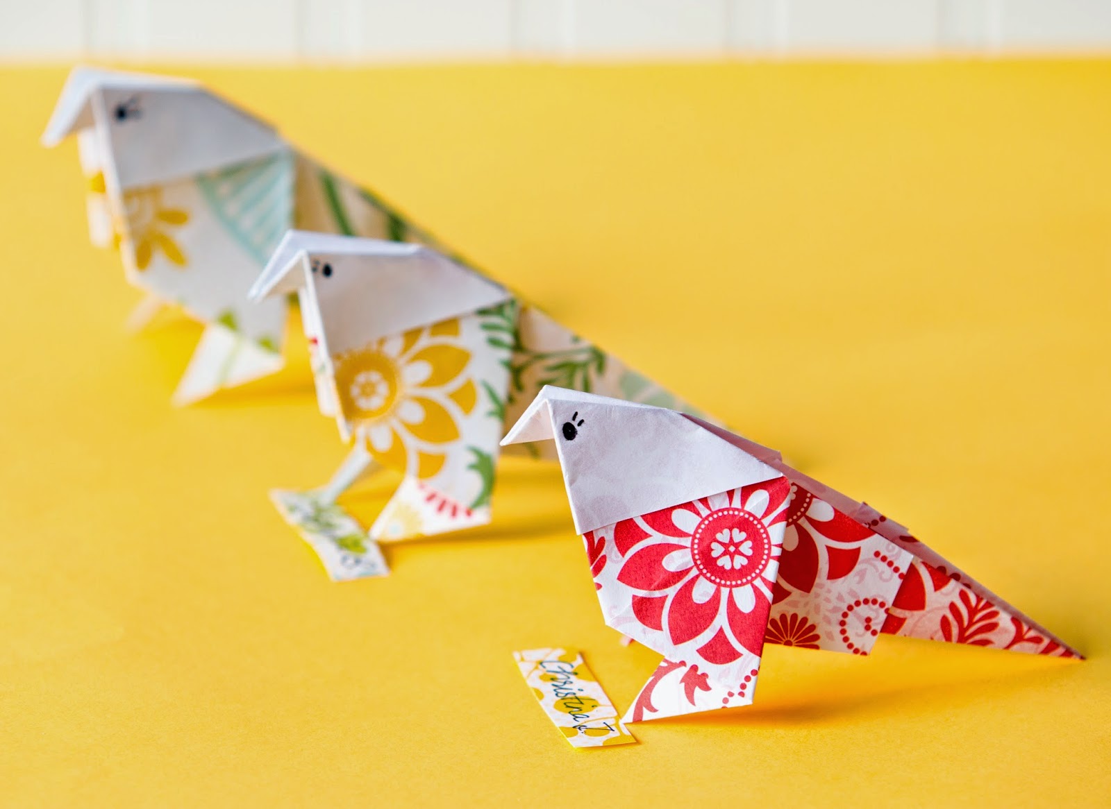 How to Make an origami paper bird Handmade PaPer FloweRs by Maria Noble