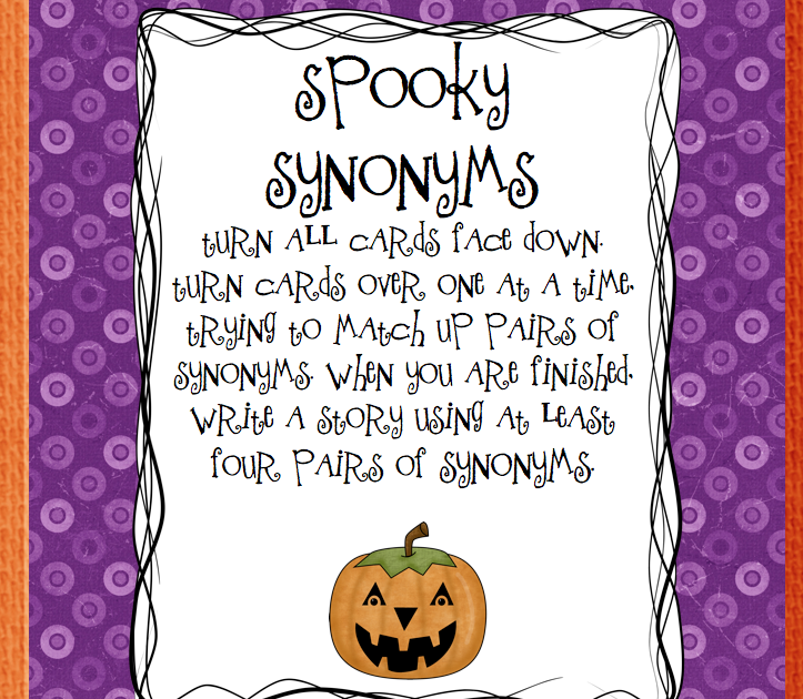 Pitner's Potpourri Spooky Synonyms!