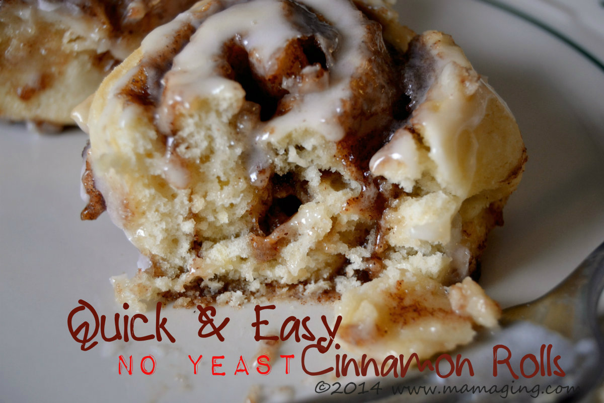 Quick & Easy {No Yeast} Cinnamon Rolls