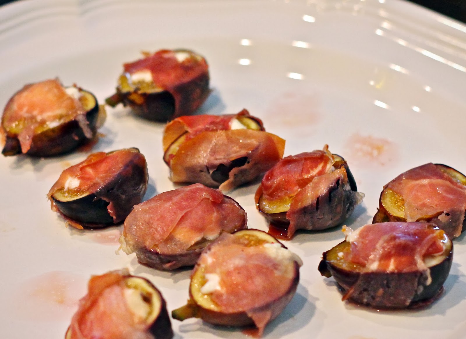 Champagne Reveries prosciutto wrapped figs with goat cheese {recipe}