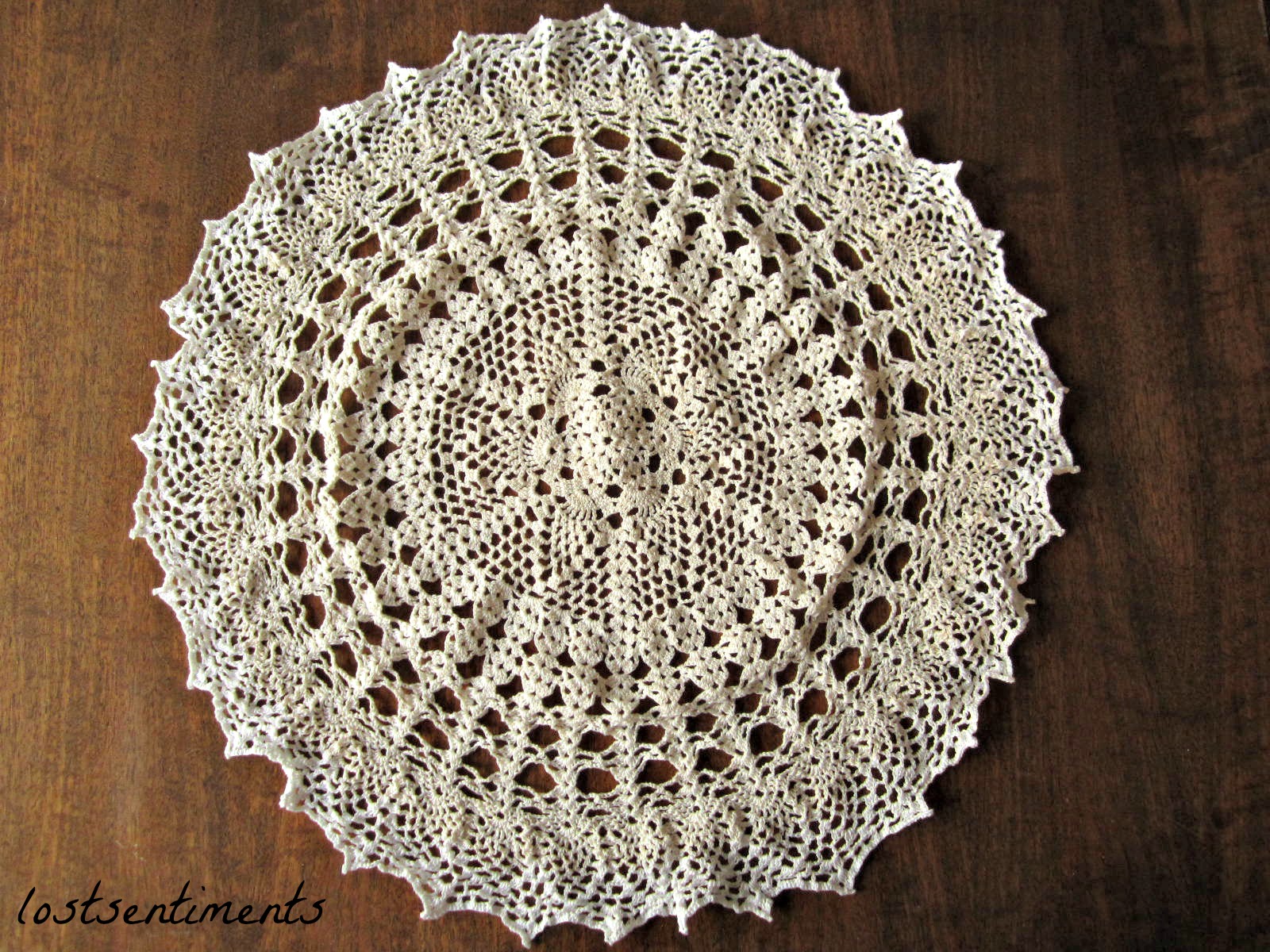 ... the white thread after all and finish the doily call it an ombre doily