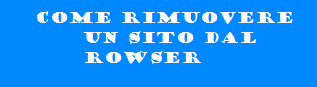 Come rimuovere sito da pagina iniziale