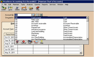 Chart Of Accounts In Peachtree