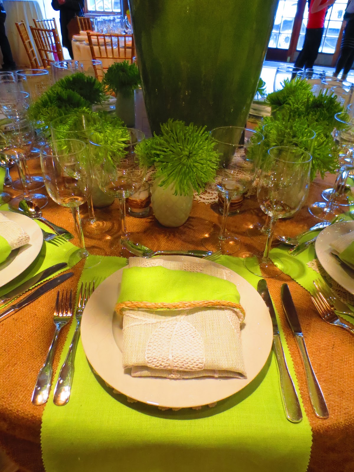 Koru Wedding Style {wedding centerpieces} mixed greens