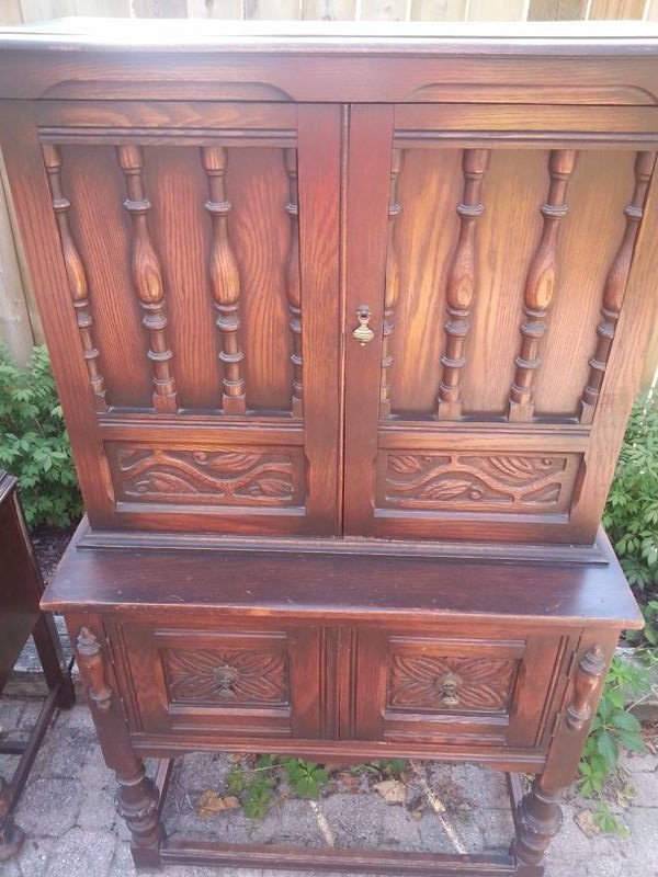Repurposed Gems White Cupboard Hutch