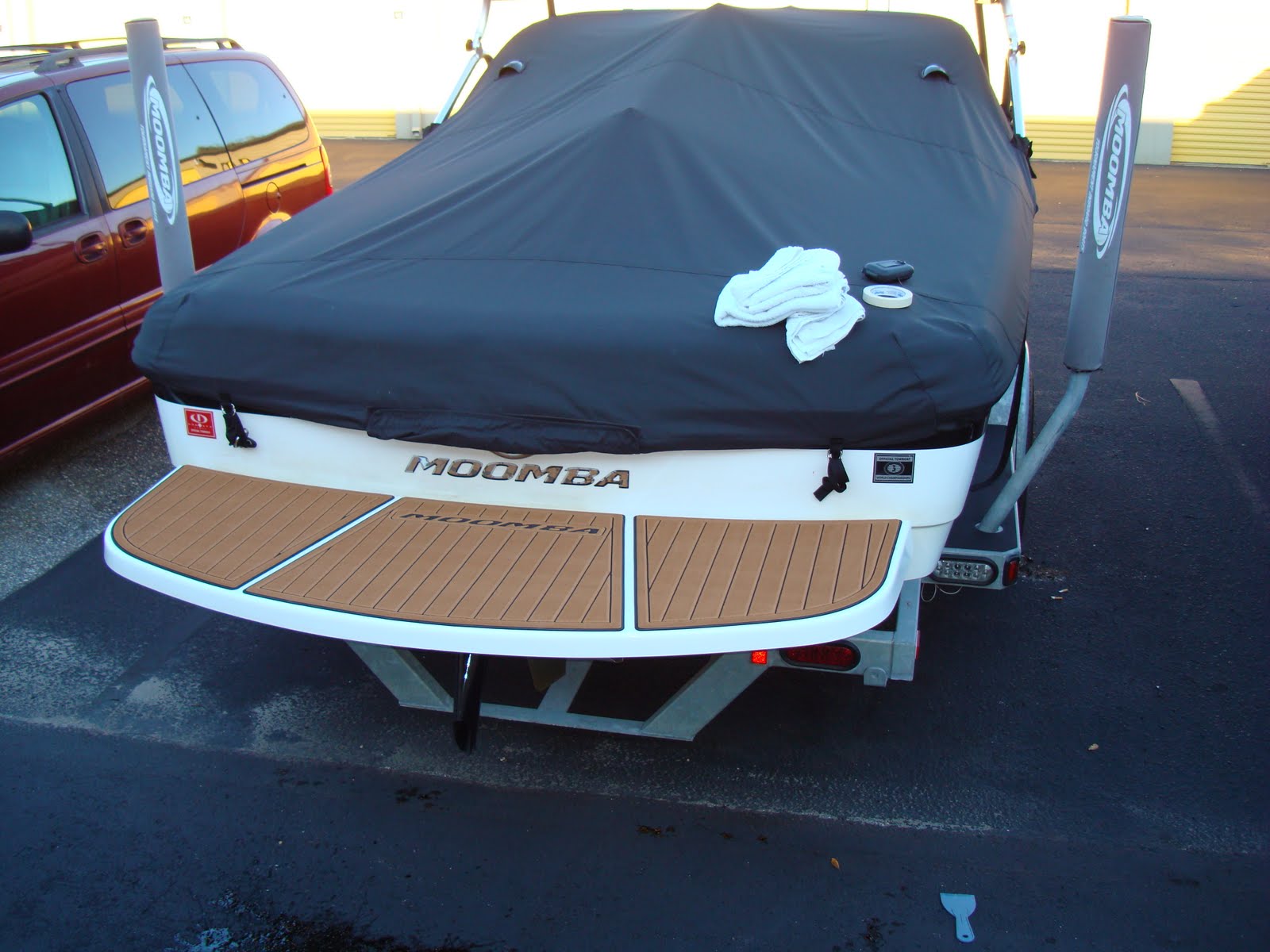 Moomba Teak Swim Platform Pad SeaDek Marine Products