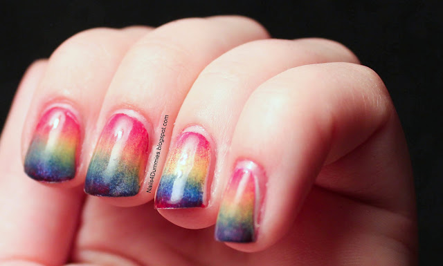 Rainbow gradient mani