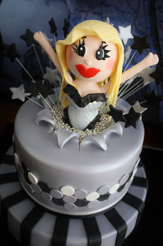 Sandy's Cakes Joe's Sexy Girl Jumping Out of a Cake for his 40th