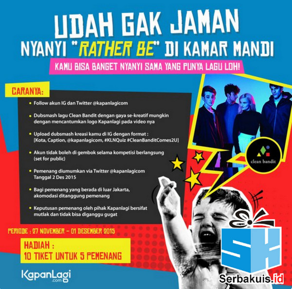 Kontes Dubsmash Kapanlagi Berhadiah 10 Tiket Clean Bandit Kontes Dubsmash Kapanlagi Berhadiah 10 Tiket Clean Bandit
