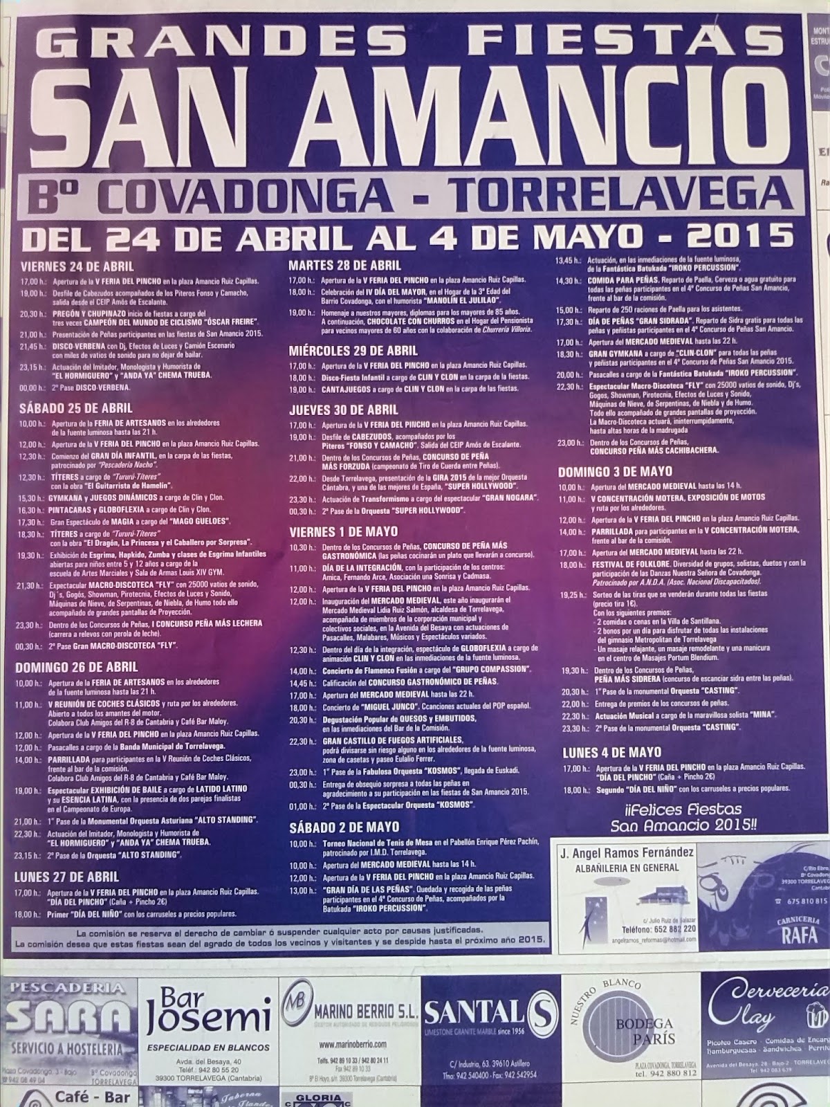 Fiestas de san Amancio en el Barrio Covadonga de Torrelavega Turismo