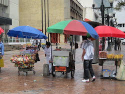 Straatverkopers in Bogota