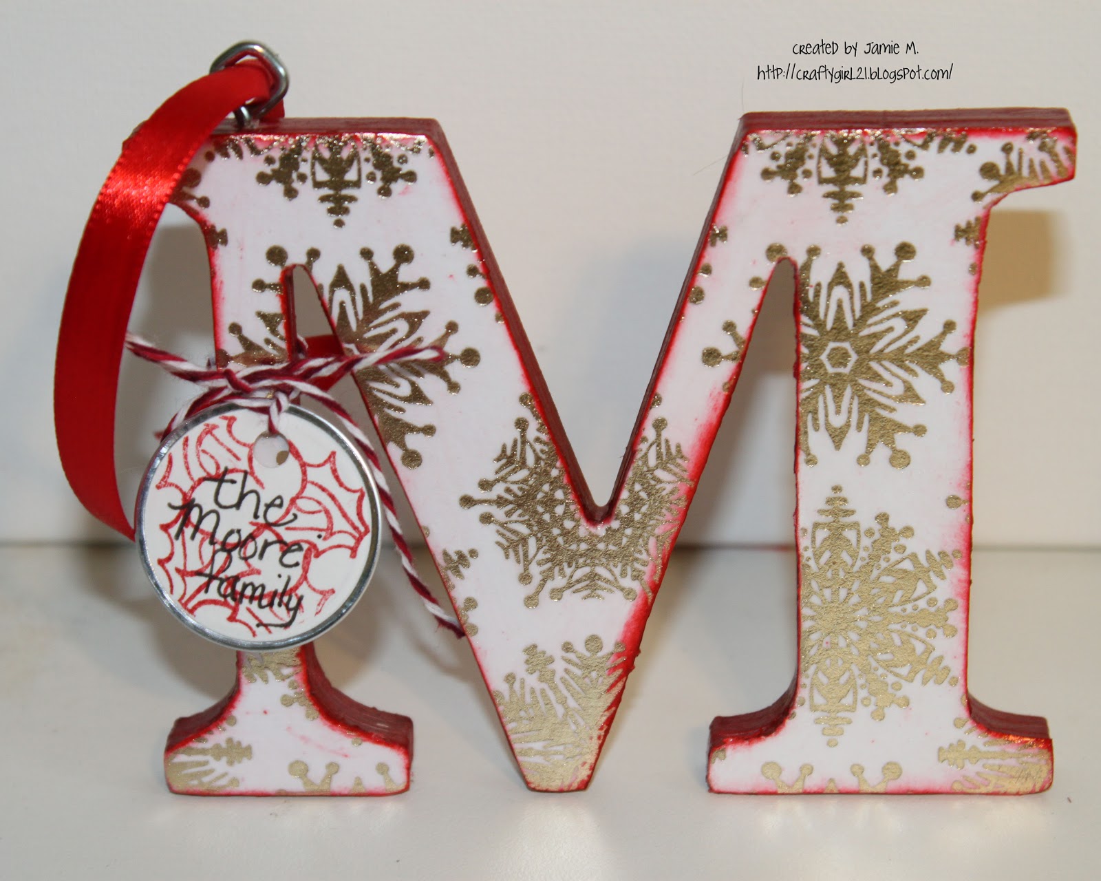 Crafty Girl 21! Letter Ornaments