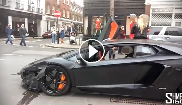 VIDEO INSOLITO: Destrozan un un carísimo Lamborghini por una simple imprudencia de manejo!! 