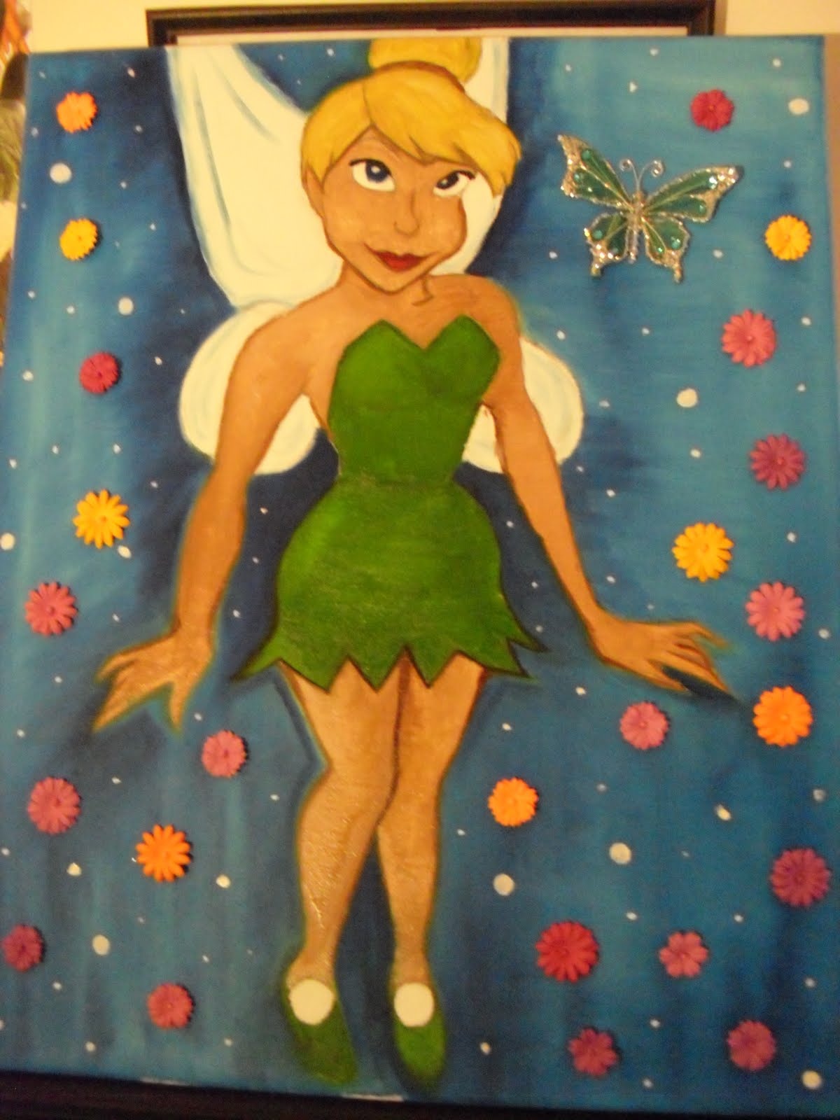 Crystalblu Treasures by Tina Completed Tinkerbell painting