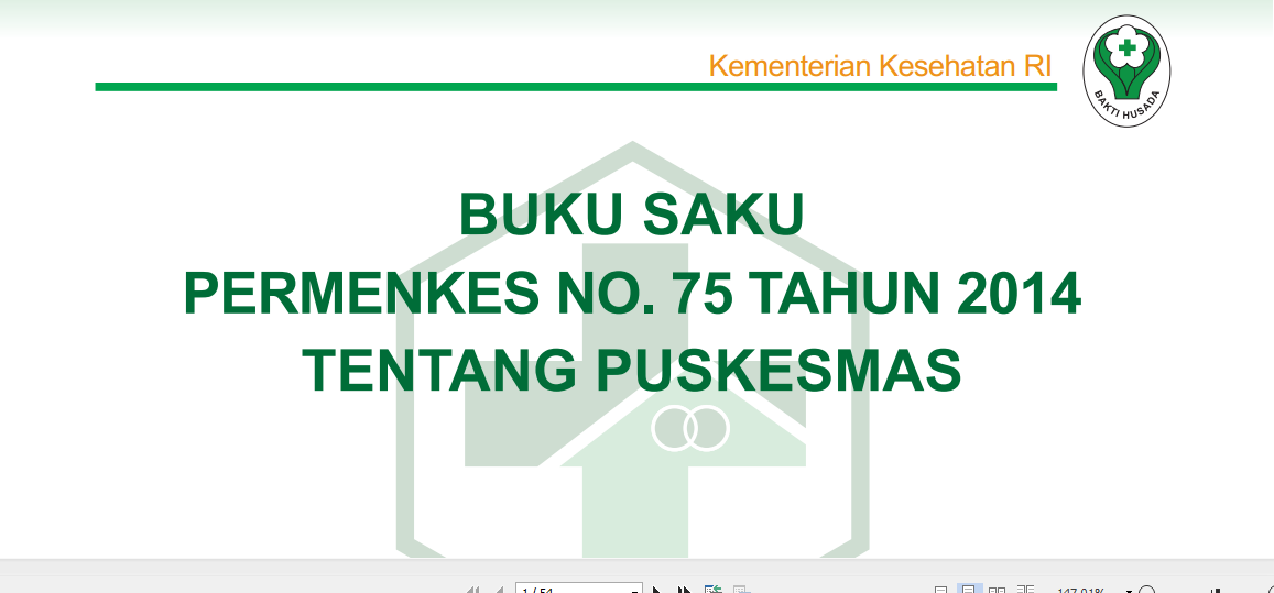 Download Buku Saku Mengenai Permenkes No. 75 Tentang