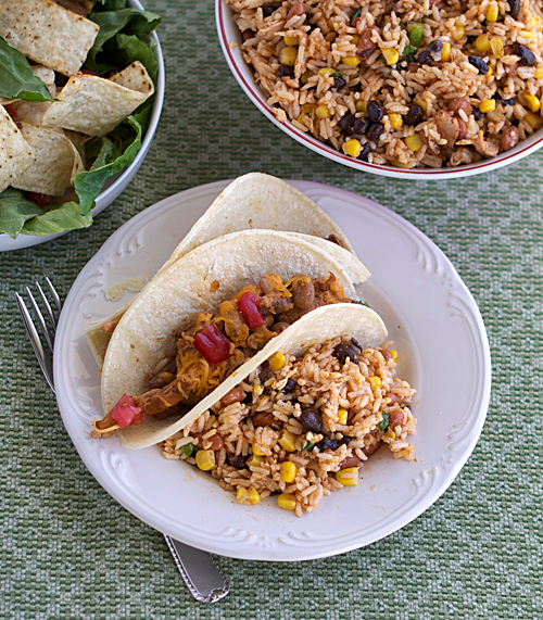 Southwestern Bean and Rice Salad Heat Oven to 350