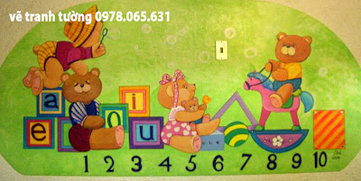 vẽ tranh tường mầm non vẽ tranh tường mẫu giáo