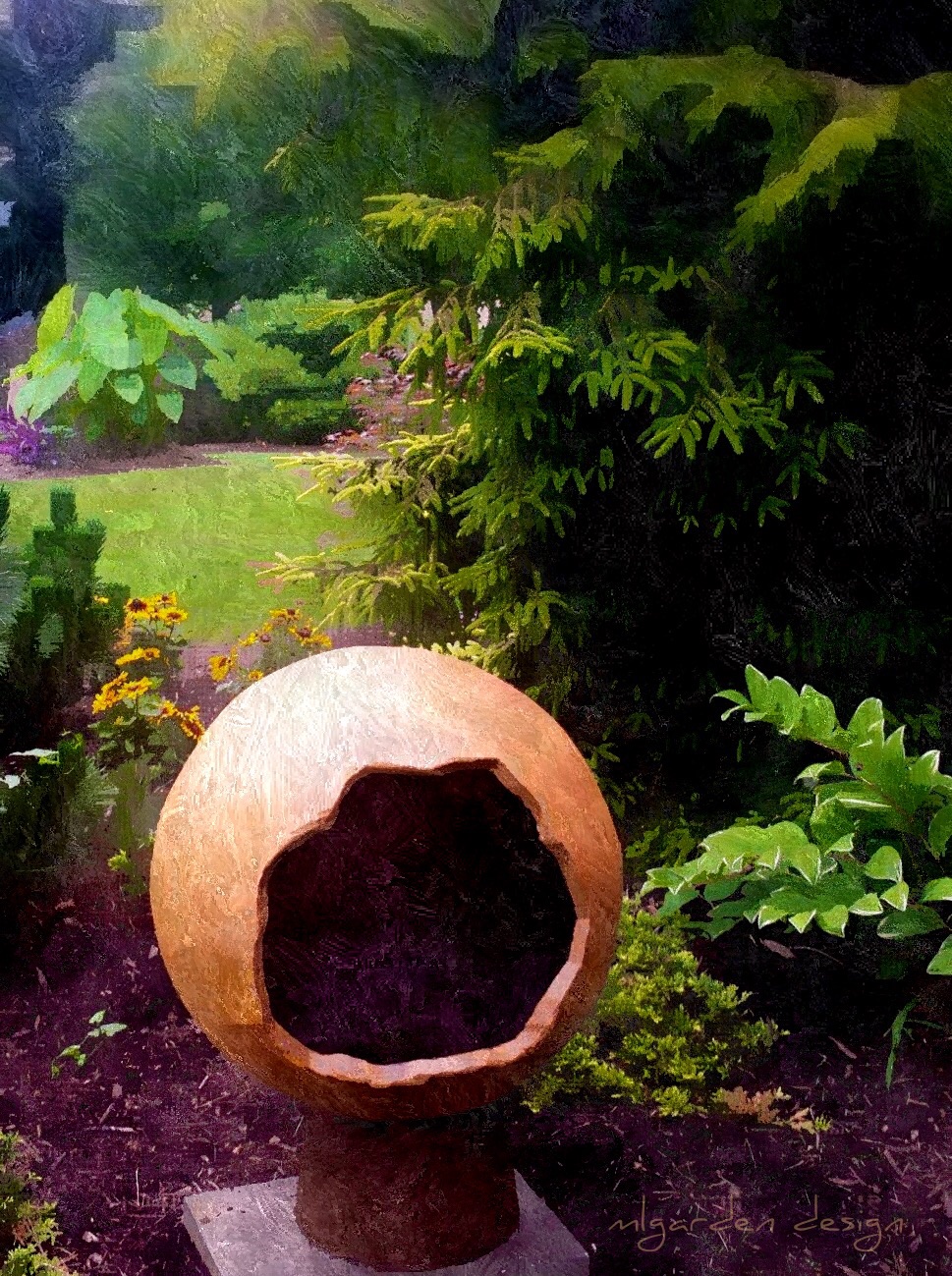 Garden Design Ideas: Little and Lewis Concrete Garden Artist Garden Design Ideas: Little and Lewis Concrete Garden Artist