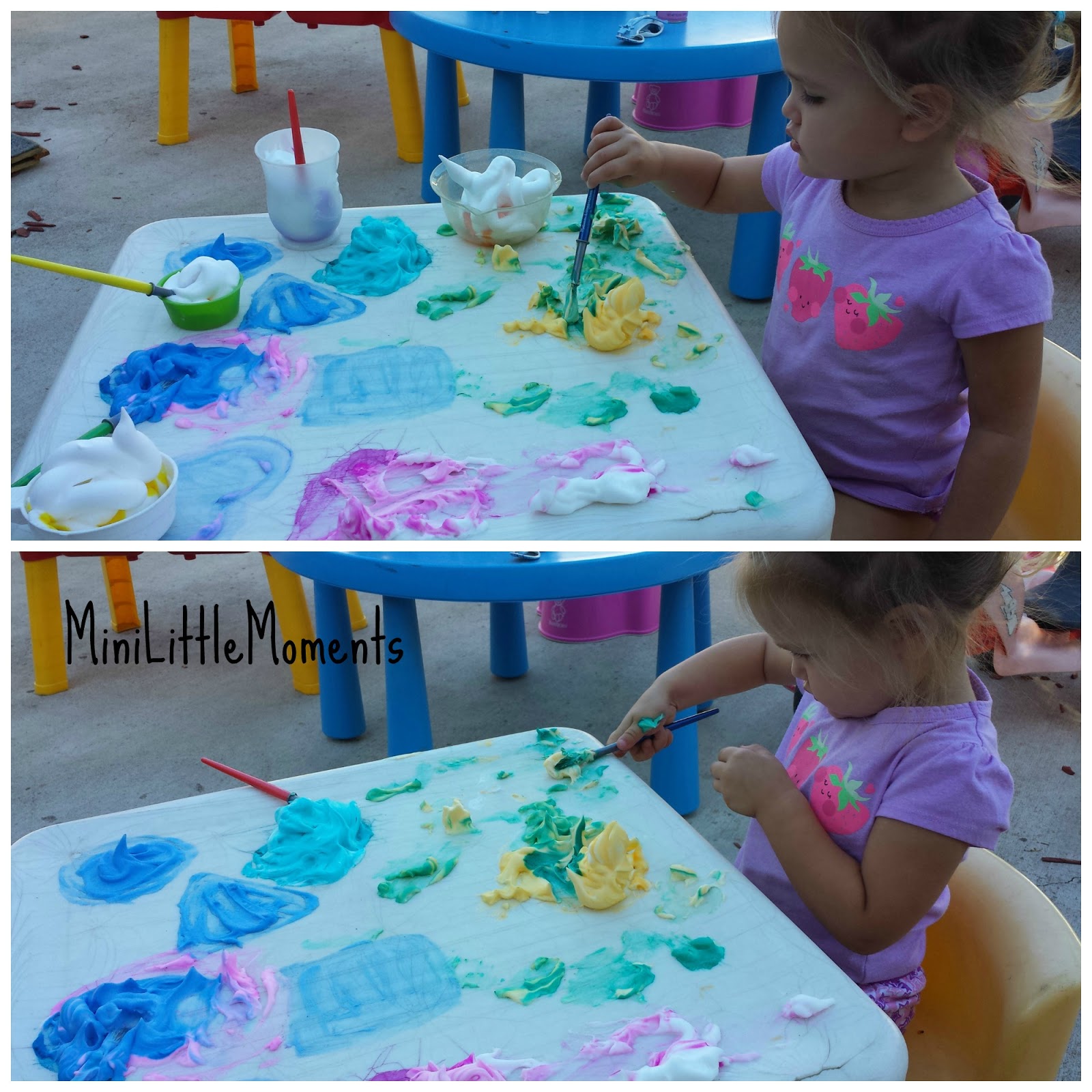 Mini Little Moments Shaving Cream and Liquid Water Color Play