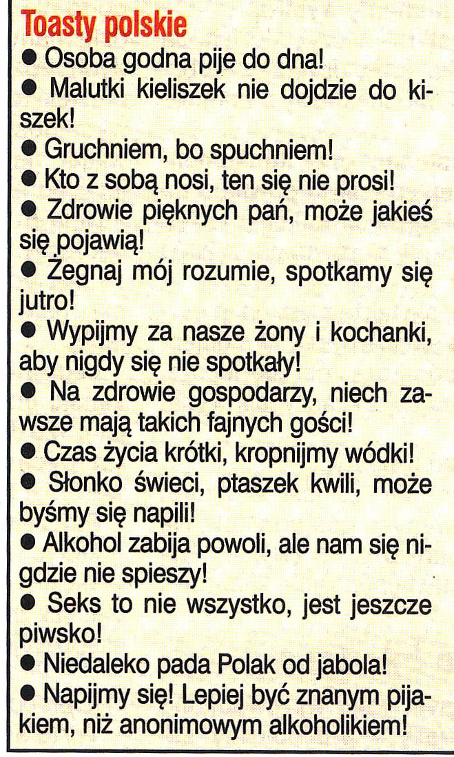 Polskie toasty