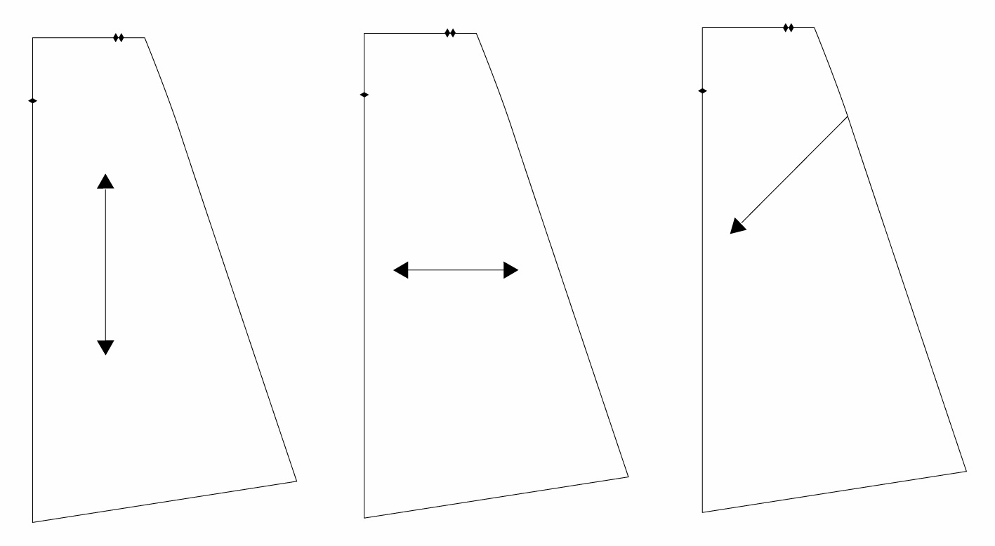 Sewing the 60s Grain lines, cut and Ossie Clark