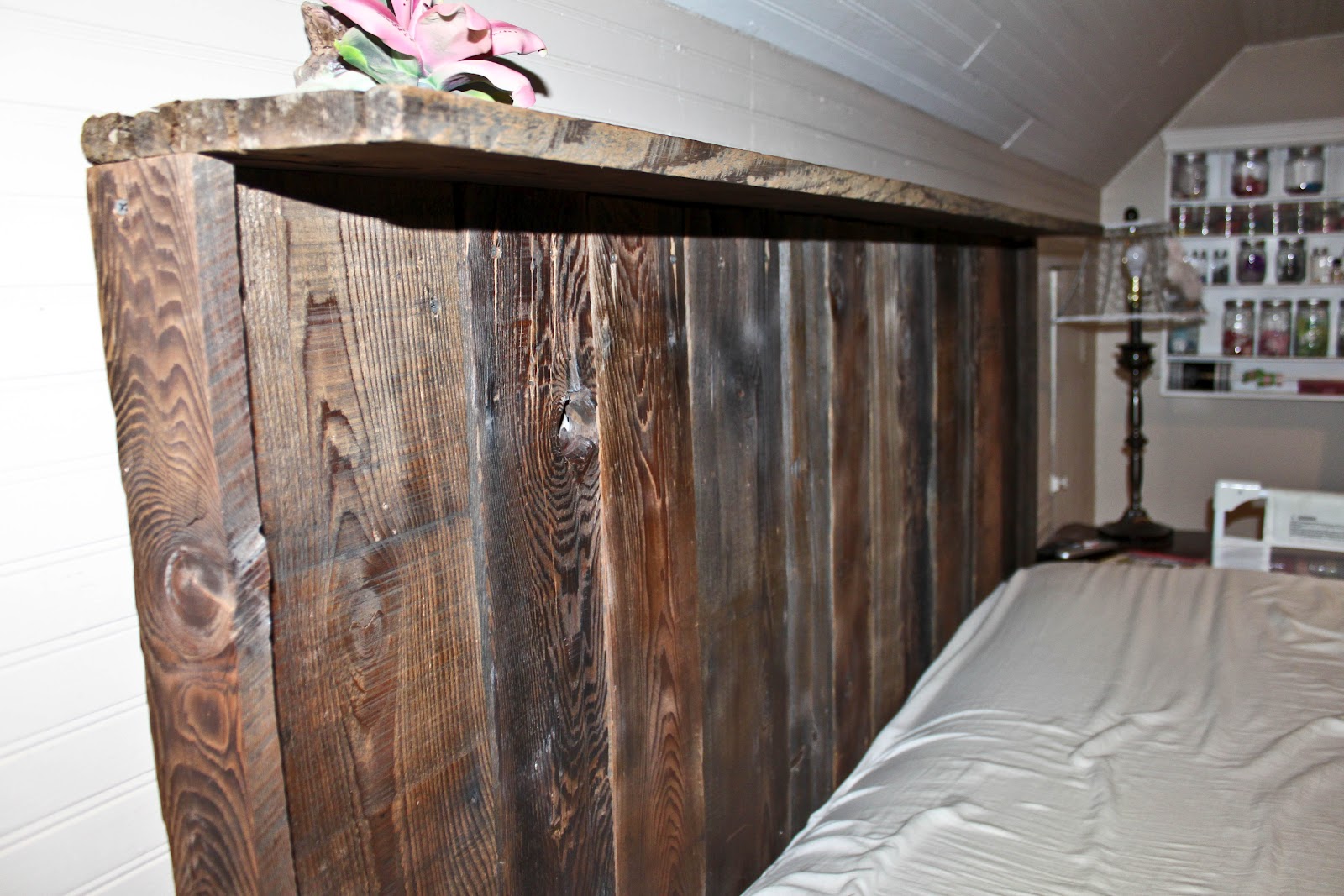 What a Little Birdie Our DIY Barnwood Headboard